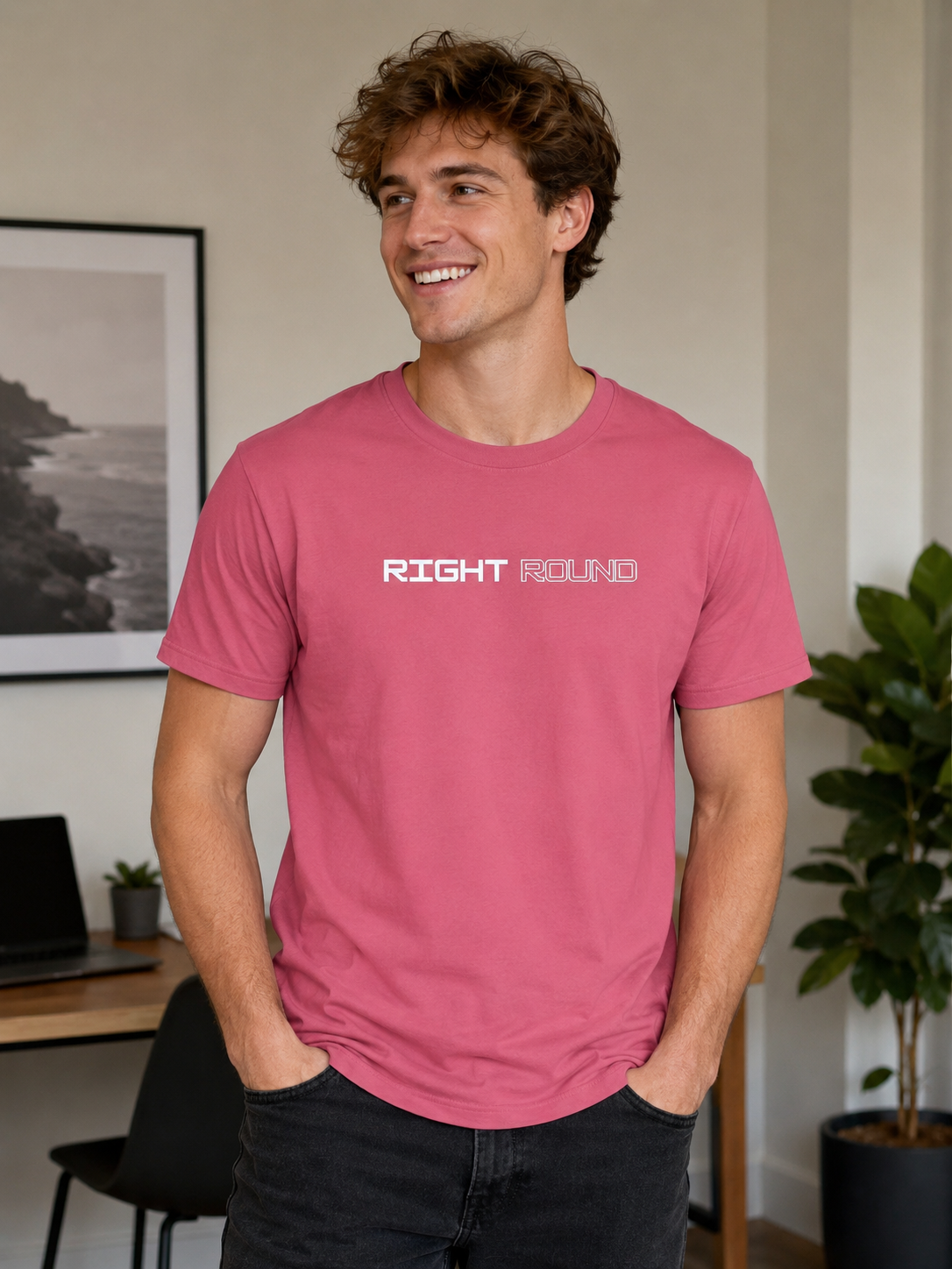 1 Letter pink Layered T shirt