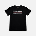 3 letter Black Layered T-Shirt