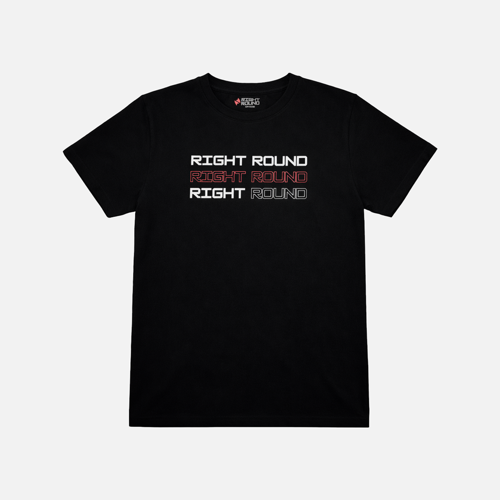 3 letter Black Layered T-Shirt