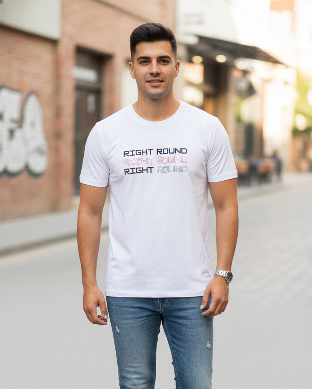 3 letter White layered T shirt